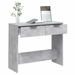 VidaXL Table console Gris béton 90x36x75 cm Bois d'ingénierie -Tables d'appoint Soldes image 5 811335