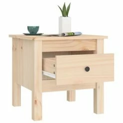 VidaXL Table d'appoint 40x40x39 cm Bois massif de pin -Tables d'appoint Soldes image 5 813784