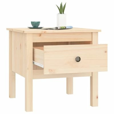 VidaXL Table d'appoint 50x50x49 cm Bois massif de pin 5 VidaXL Table d'appoint 50x50x49 cm Bois massif de pin – Image 5