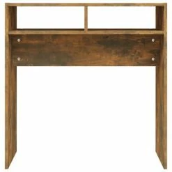 VidaXL Table console Chêne fumé 78x30x80 cm Bois d'ingénierie -Tables d'appoint Soldes image 5 815936