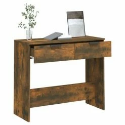 VidaXL Table console Chêne fumé 90x36x75 cm Bois d'ingénierie -Tables d'appoint Soldes image 5 817072