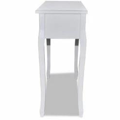 VidaXL Table de console et coiffeuse avec 3 tiroirs Blanc 11 VidaXL Table de console et coiffeuse avec 3 tiroirs Blanc -Tables d'appoint Soldes image 6 241143