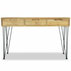 VidaXL Table console 120 x 35 x 76 cm Teck massif -Tables d'appoint Soldes image 6 244573