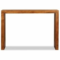 VidaXL Table console Bois massif avec finition en Sesham 110x40x76 cm -Tables d'appoint Soldes image 6 244671