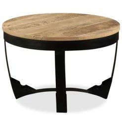 VidaXL Table d'appoint Bois de manguier brut 60 x 40 cm -Tables d'appoint Soldes image 6 244673