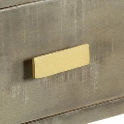 VidaXL Table console Bois de manguier Gris avec laiton 110x35x76 cm 11 VidaXL Table console Bois de manguier Gris avec laiton 110x35x76 cm -Tables d'appoint Soldes image 6 246682