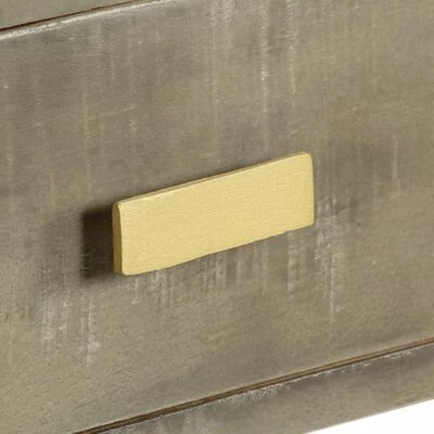 VidaXL Table console Bois de manguier Gris avec laiton 110x35x76 cm 6 VidaXL Table console Bois de manguier Gris avec laiton 110x35x76 cm – Image 6