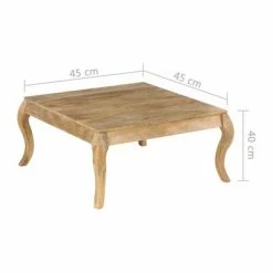 VidaXL Table d'appoint 45x45x40 cm Bois de manguier massif -Tables d'appoint Soldes image 6 247112
