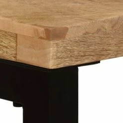 VidaXL Table console 120x35x76 cm Bois de manguier solide et acier -Tables d'appoint Soldes image 6 247334
