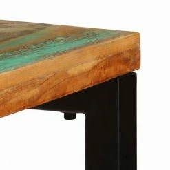 VidaXL Table console 120x35x76 cm Bois de récupération solide et acier -Tables d'appoint Soldes image 6 247335