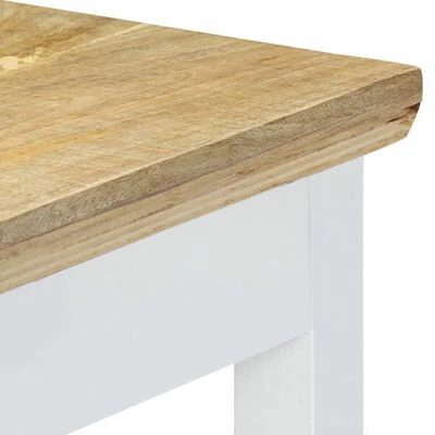 VidaXL Table console Blanc et marron 110x35x75 cm Bois manguier massif 6 VidaXL Table console Blanc et marron 110x35x75 cm Bois manguier massif – Image 6