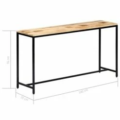 VidaXL Table console 140 x 35 x 76 cm Bois de manguier massif brut 11 VidaXL Table console 140 x 35 x 76 cm Bois de manguier massif brut -Tables d'appoint Soldes image 6 247815