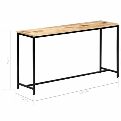 VidaXL Table console 140 x 35 x 76 cm Bois de manguier massif brut 6 VidaXL Table console 140 x 35 x 76 cm Bois de manguier massif brut – Image 6