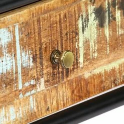 VidaXL Table console 118 x 30 x 75 cm Bois de récupération massif -Tables d'appoint Soldes image 6 248103