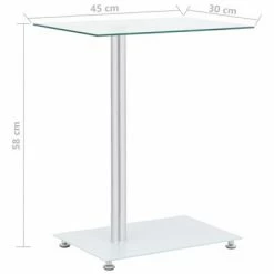 VidaXL Table d'appoint en forme U Transparent 45x30x58 cm Verre trempé -Tables d'appoint Soldes image 6 249535