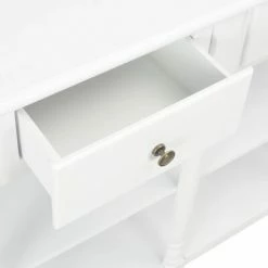 VidaXL Table console Blanc 120x30x76 cm MDF -Tables d'appoint Soldes image 6 280015