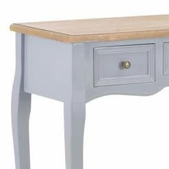 280045 vidaXL Dressing Console Table with 3 Drawers Grey -Tables d'appoint Soldes image 6 280045