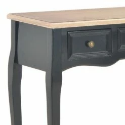 280046 vidaXL Dressing Console Table with 3 Drawers Black -Tables d'appoint Soldes image 6 280046
