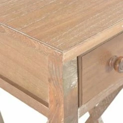280060 vidaXL Side Table Brown 27x27x65,5 cm Wood -Tables d'appoint Soldes image 6 280060