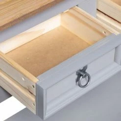 VidaXL Table console Gamme Corona Pin mexicain Gris 90x34,5x73 cm 11 VidaXL Table console Gamme Corona Pin mexicain Gris 90x34,5x73 cm -Tables d'appoint Soldes image 6 282645