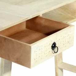 VidaXL Table console 110 x 35 x 76 cm Bois de manguier massif -Tables d'appoint Soldes image 6 282870