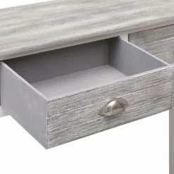 VidaXL Table console Gris 90 x 30 x 77 cm Bois -Tables d'appoint Soldes image 6 284143