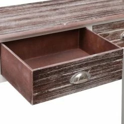 VidaXL Table console Marron 90 x 30 x 77 cm Bois -Tables d'appoint Soldes image 6 284144