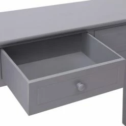 VidaXL Table console Gris 90 x 30 x 77 cm Bois -Tables d'appoint Soldes image 6 284146