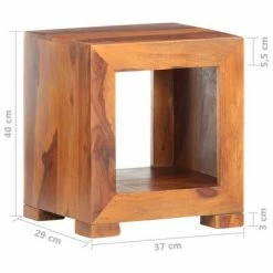 VidaXL Table d'appoint 37x29x40 cm Bois solide -Tables d'appoint Soldes image 6 288112