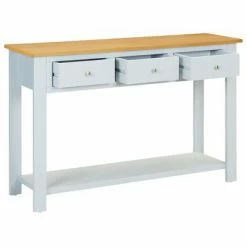 VidaXL Table console 118x35x77 cm Bois de chêne massif 11 VidaXL Table console 118x35x77 cm Bois de chêne massif -Tables d'appoint Soldes image 6 288626