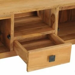 VidaXL Table console 120x32x75 cm Bois de teck massif -Tables d'appoint Soldes image 6 288844