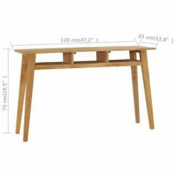 VidaXL Table console 120x35x75 cm Bois de teck massif 11 VidaXL Table console 120x35x75 cm Bois de teck massif -Tables d'appoint Soldes image 6 288846