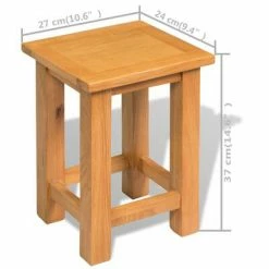 VidaXL Tables d'appoint 2 pcs 27 x 24 x 37 cm Bois de chêne massif -Tables d'appoint Soldes image 6 3053417