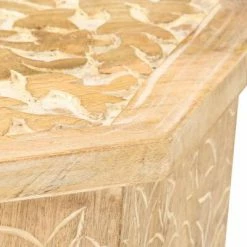 VidaXL Table d'appoint Ø48 cm Bois de manguier massif -Tables d'appoint Soldes image 6 320372