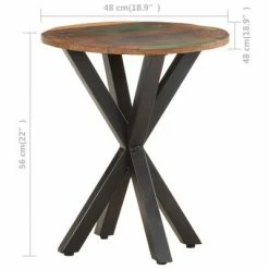 VidaXL Table d'appoint 48x48x56 cm Bois de récupération massif -Tables d'appoint Soldes image 6 320658