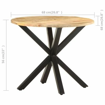 VidaXL Table d'appoint 68x68x56 cm Bois de manguier massif 6 VidaXL Table d'appoint 68x68x56 cm Bois de manguier massif – Image 6