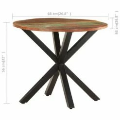 VidaXL Table d'appoint 68x68x56 cm Bois de récupération massif -Tables d'appoint Soldes image 6 320661