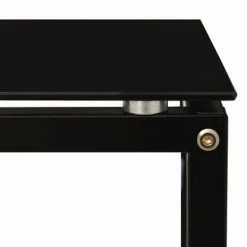 VidaXL Table d'appoint Noir 40x40x60 cm Verre trempé -Tables d'appoint Soldes image 6 322784