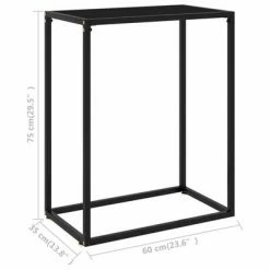 VidaXL Table console Noir 60x35x75 cm Verre trempé -Tables d'appoint Soldes image 6 322804