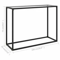 VidaXL Table console Transparent 100x35x75 cm Verre trempé 11 VidaXL Table console Transparent 100x35x75 cm Verre trempé -Tables d'appoint Soldes image 6 322811