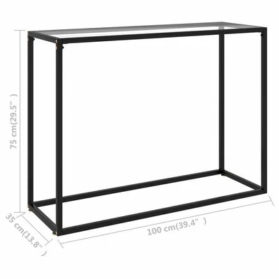 VidaXL Table console Transparent 100x35x75 cm Verre trempé 6 VidaXL Table console Transparent 100x35x75 cm Verre trempé – Image 6