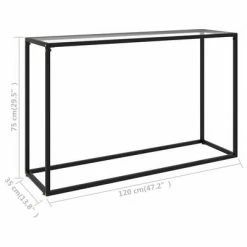 VidaXL Table console Transparent 120x35x75 cm Verre trempé 11 VidaXL Table console Transparent 120x35x75 cm Verre trempé -Tables d'appoint Soldes image 6 322815