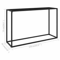 VidaXL Table console Noir 120x35x75 cm Verre trempé -Tables d'appoint Soldes image 6 322816