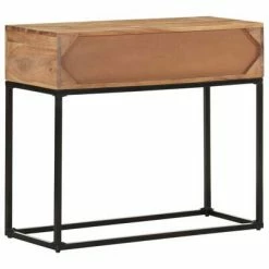 VidaXL Table console 90x35x76 cm Bois d'acacia massif -Tables d'appoint Soldes image 6 323505