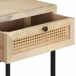 VidaXL Table console 100x35x76 cm Bois de manguier et canne naturelle -Tables d'appoint Soldes image 6 323512