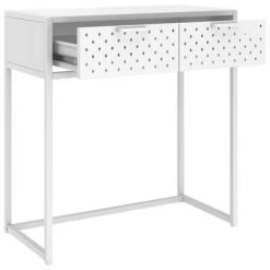 VidaXL Table console Blanc 72x35x75 cm Acier 11 VidaXL Table console Blanc 72x35x75 cm Acier -Tables d'appoint Soldes image 6 335890