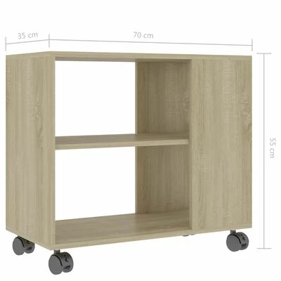 VidaXL Table d'appoint Chêne sonoma 70x35x55 cm Bois d'ingénierie 6 VidaXL Table d'appoint Chêne sonoma 70x35x55 cm Bois d'ingénierie – Image 6