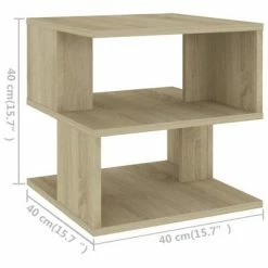 VidaXL Table d'appoint Chêne sonoma 40x40x40 cm Aggloméré -Tables d'appoint Soldes image 6 806295