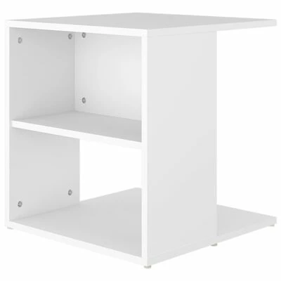 VidaXL Table d'appoint Blanc 45x45x48 cm Aggloméré 6 VidaXL Table d'appoint Blanc 45x45x48 cm Aggloméré – Image 6