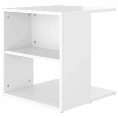 VidaXL Table d'appoint Blanc brillant 45x45x48 cm Aggloméré 6 VidaXL Table d'appoint Blanc brillant 45x45x48 cm Aggloméré – Image 6